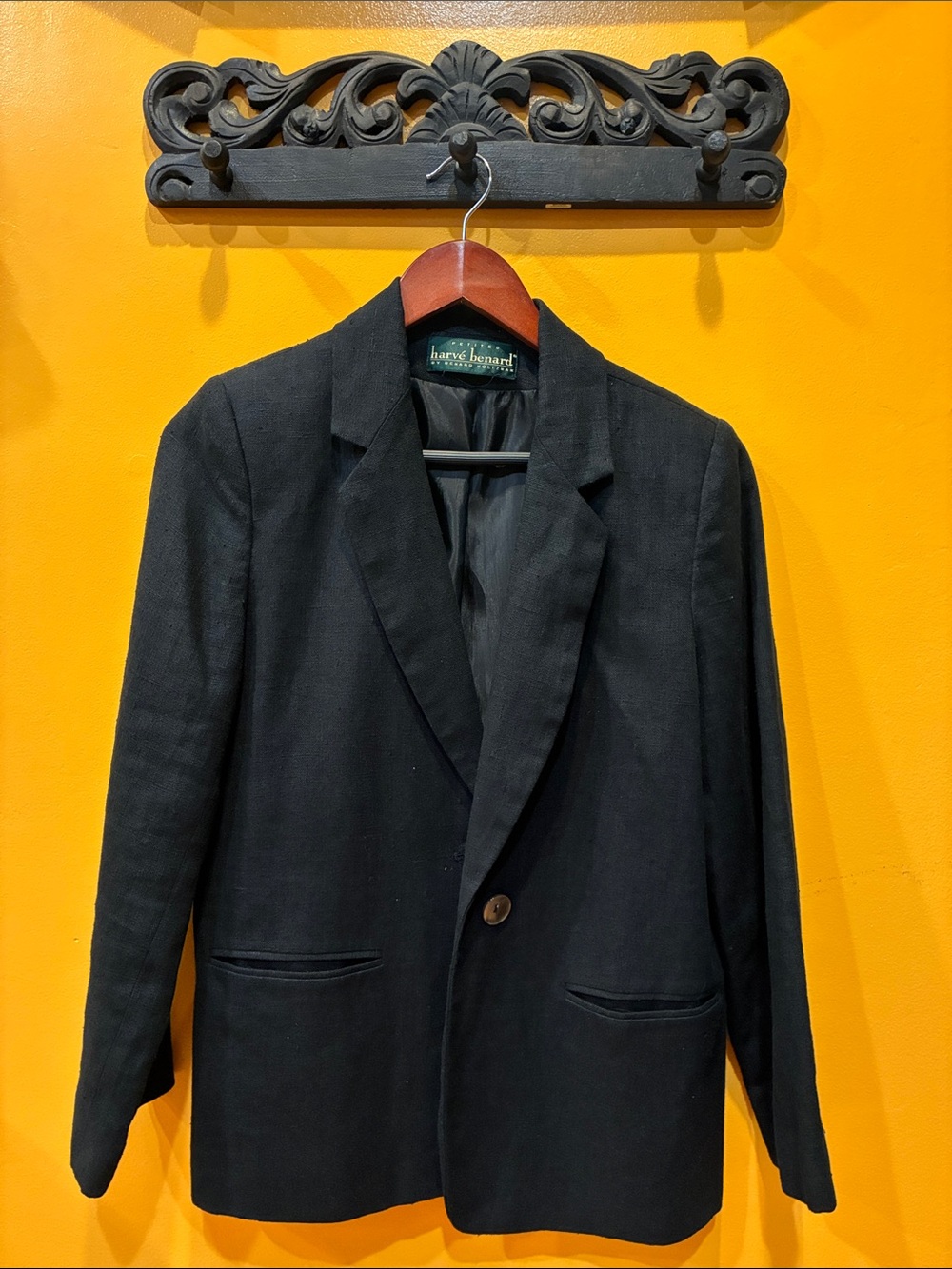 Harve Benard Black Single-Button Women's Blazer
